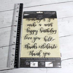 Kelly Creates Bouncy Lettering Clear Traceable Cling Rubber Stamp Set
